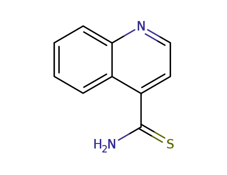 Molecular Structure of 74585-98-1 (QUINOLINE-4-CARBOTHIOIC ACID AMIDE)