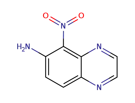 Molecular Structure of 62088-30-6 (6-Quinoxalinamine, 5-nitro-)