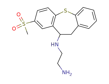 Molecular Structure of 74667-84-8 (10-[(2-Aminoethyl)amino]-8-(methylsulfonyl)-10,11-dihydrodibenzo[b,f]thiepin)