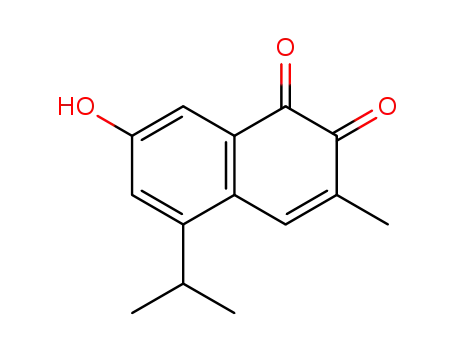 Molecular Structure of 74635-94-2 (7-Hydroxy-3-methyl-5-isopropyl-1,2-naphthalenedione)