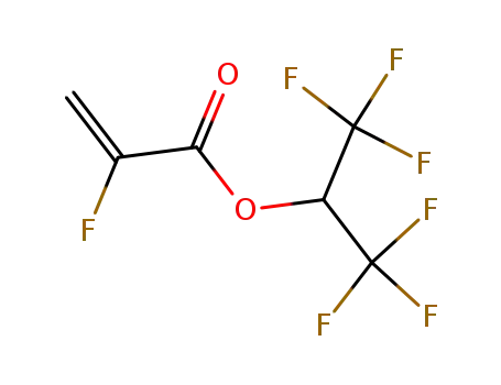 Molecular Structure of 74359-06-1 (HEXAFLUOROISOPROPYL 2-FLUOROACRYLATE)