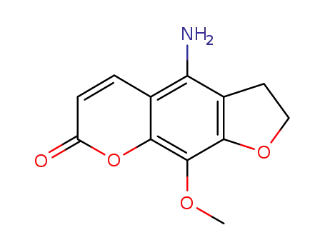 Molecular Structure of 1930-59-2 (4-amino-9-methoxy-2,3-dihydro-7H-furo[3,2-g]chromen-7-one)