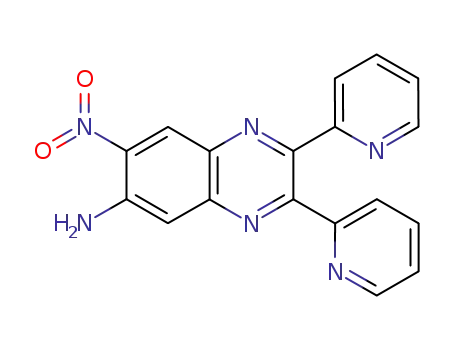 Molecular Structure of 7463-82-3 (7-nitro-2,3-di(pyridin-2-yl)quinoxalin-6-amine)