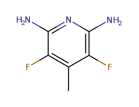Molecular Structure of 74718-94-8 (2,6-Pyridinediamine,3,5-difluoro-4-methyl-(9CI))