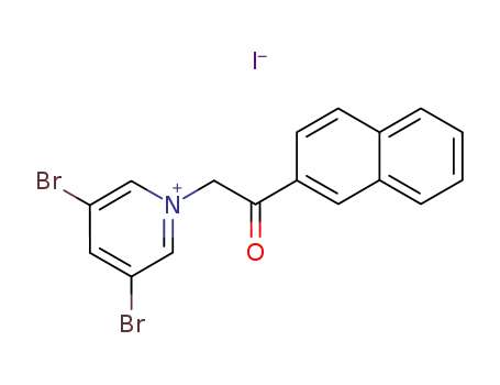 Molecular Structure of 7466-84-4 (3,5-dibromo-1-[2-(naphthalen-2-yl)-2-oxoethyl]pyridinium)