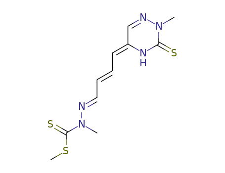 methyl (E,Z,E)-<4-(3,4-dihydro-2-methyl-3-thioxo-1,2,4-triazin-5(2H)-ylidene)-2-butenylidene>methylhydrazinecarbodithioate