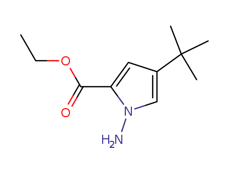 Molecular Structure of 746671-36-3 (1H-Pyrrole-2-carboxylicacid,1-amino-4-(1,1-dimethylethyl)-,ethylester(9CI))