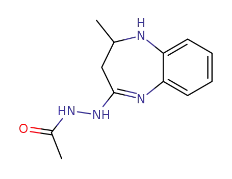 Molecular Structure of 216432-74-5 (Acetic acid,
2-(2,3-dihydro-2-methyl-1H-1,5-benzodiazepin-4-yl)hydrazide)