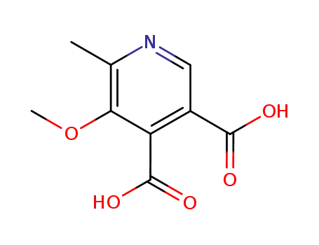 Molecular Structure of 7442-22-0 (3,4-Pyridinedicarboxylic  acid,  5-methoxy-6-methyl-)