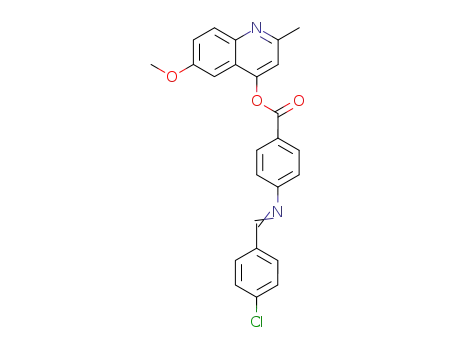6-Methoxy-2-methyl-4-quinolinyl 4-(((4-chlorophenyl)methylene)amino)benzoate