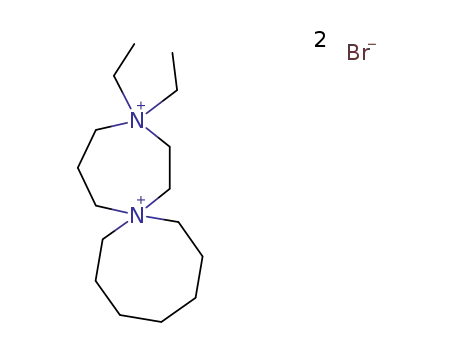 Molecular Structure of 7463-14-1 (3,3-diethyl-3,7-diazoniaspiro[6.7]tetradecane)