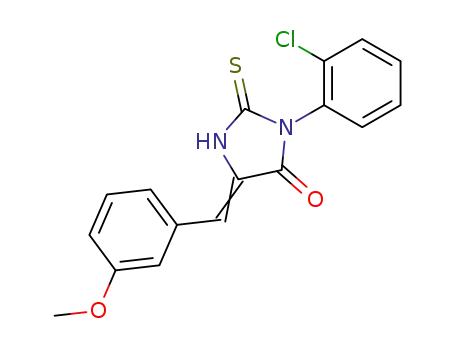 Molecular Structure of 74611-17-9 ((5Z)-3-(2-chlorophenyl)-5-[(3-methoxyphenyl)methylidene]-2-thioxoimidazolidin-4-one)