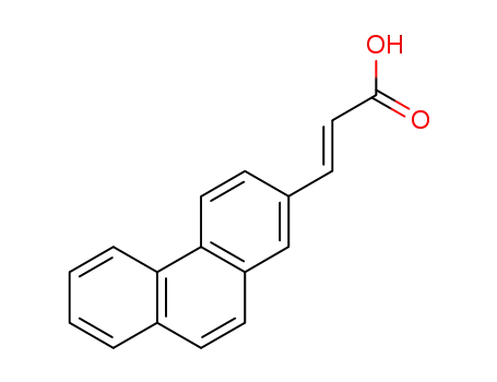 Molecular Structure of 7470-20-4 ((E)-3-phenanthren-2-ylprop-2-enoic acid)