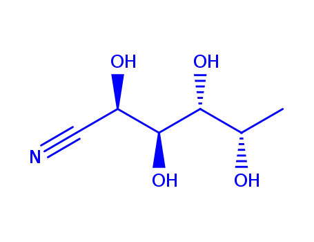Molecular Structure of 7460-93-7 (2,3,4,5-tetrahydroxyhexanenitrile (non-preferred name))