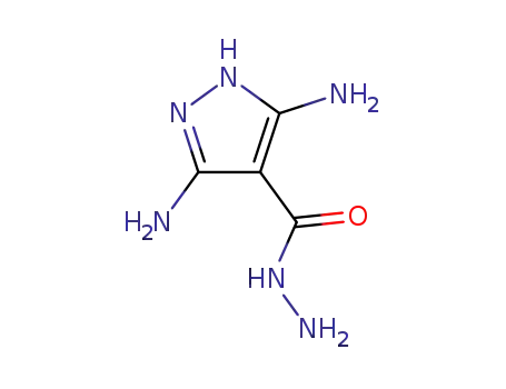 Molecular Structure of 74440-35-0 (1H-Pyrazole-4-carboxylic  acid,  3,5-diamino-,  hydrazide)