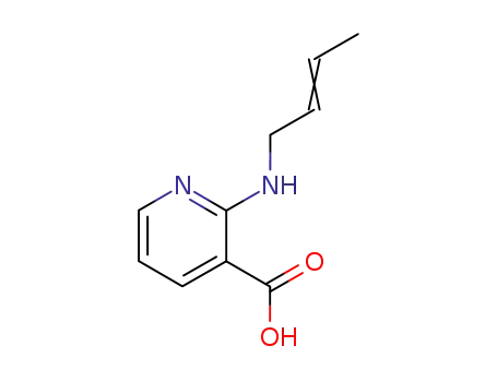 Molecular Structure of 74611-54-4 (3-Pyridinecarboxylicacid,2-(2-butenylamino)-(9CI))
