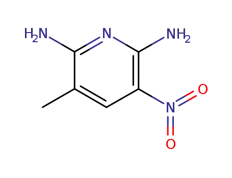 Molecular Structure of 7463-59-4 (3-methyl-5-nitropyridine-2,6-diamine)