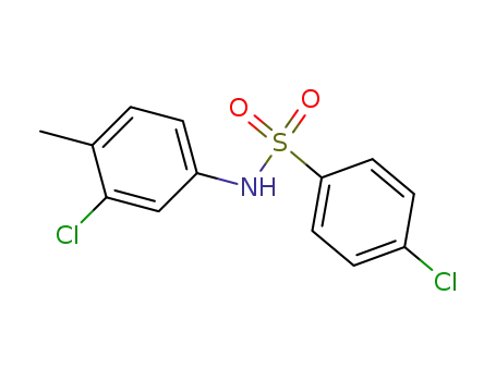 Molecular Structure of 7454-71-9 (4-chloro-N-(3-chloro-4-methylphenyl)benzenesulfonamide)