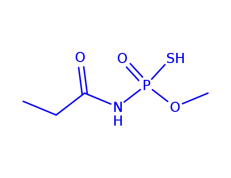 Molecular Structure of 744981-02-0 (Phosphoramidothioic  acid,  (1-oxopropyl)-,  O-methyl  ester  (9CI))