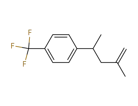 Molecular Structure of 74672-14-3 (1-(1,3-Dimethyl-3-butenyl)-4-(trifluoromethyl)benzene)
