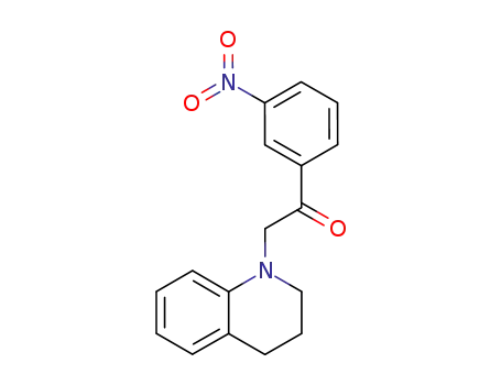 Molecular Structure of 7477-81-8 (2-(3,4-dihydroquinolin-1(2H)-yl)-1-(3-nitrophenyl)ethanone)