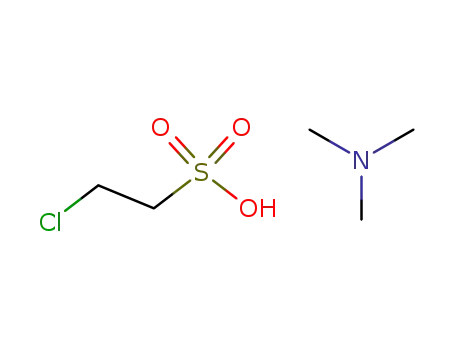 Molecular Structure of 19030-99-0 (2-Chloro-ethanesulfonic acid; compound with trimethyl-amine)