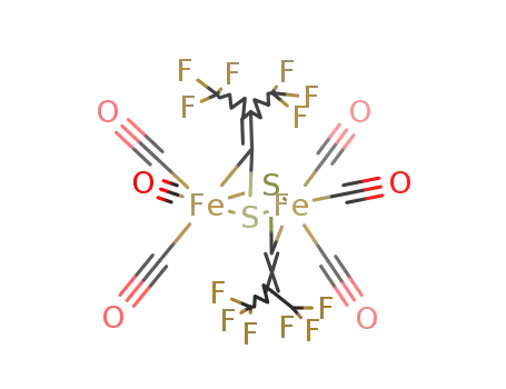bis{bis(trifluormethyl)thioketene}hexacarbonyl-diiron