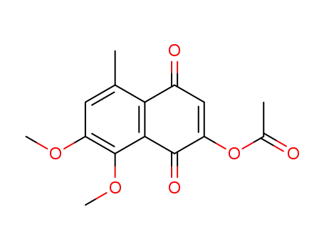 Molecular Structure of 89827-94-1 (1,4-Naphthalenedione, 2-(acetyloxy)-7,8-dimethoxy-5-methyl-)