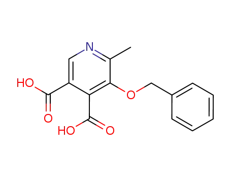 Molecular Structure of 7442-23-1 (3,4-Pyridinedicarboxylic  acid,  6-methyl-5-(phenylmethoxy)-)