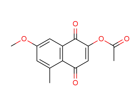 Molecular Structure of 89827-91-8 (1,4-Naphthalenedione, 2-(acetyloxy)-7-methoxy-5-methyl-)