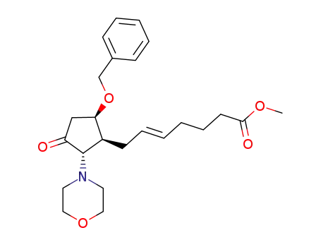 Methyl 7-(2-(4-morpholinyl)-3-oxo-5-(phenylmethoxy)cyclopentyl)-5-heptenoate
