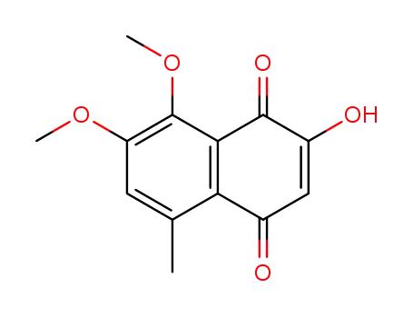 Molecular Structure of 89827-93-0 (1,4-Naphthalenedione, 2-hydroxy-7,8-dimethoxy-5-methyl-)