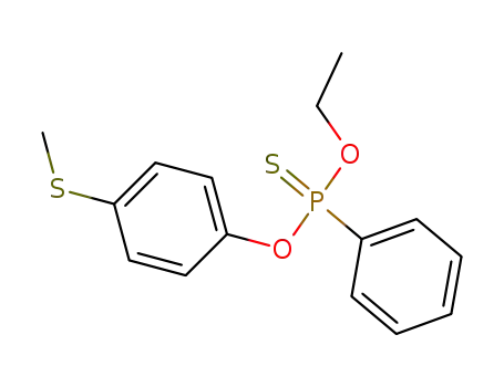 Molecular Structure of 7452-38-2 (O-ethyl O-[4-(methylsulfanyl)phenyl] phenylphosphonothioate)