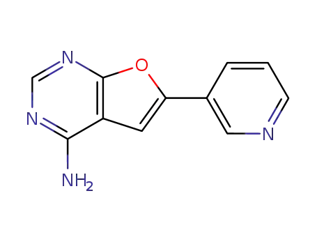 Molecular Structure of 744255-27-4 (6-(PYRIDIN-3-YL)FURO[2,3-D]PYRIMIDIN-4-AMINE)