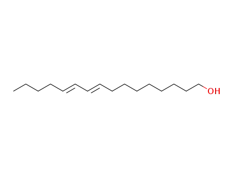 Molecular Structure of 92080-86-9 (9,11-Hexadecadien-1-ol, (E,E)-)