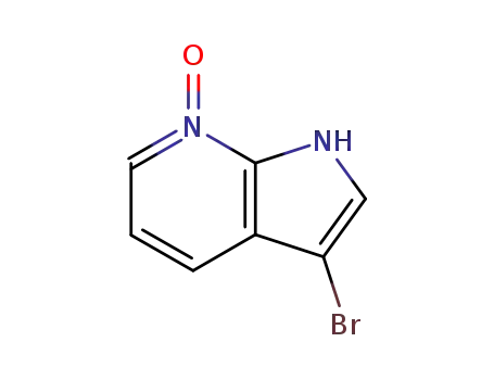 Molecular Structure of 74420-08-9 (1H-Pyrrolo[2,3-b]pyridine, 3-broMo-, 7-oxide)