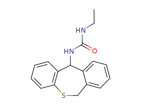 Molecular Structure of 74797-34-5 (N-(6,11-dihydrodibenzo[b,e]thiepin-11-yl)-N'-ethylurea)