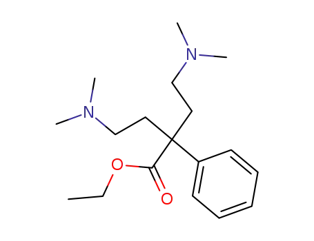 Molecular Structure of 7475-79-8 (ethyl 4-(dimethylamino)-2-[2-(dimethylamino)ethyl]-2-phenylbutanoate)