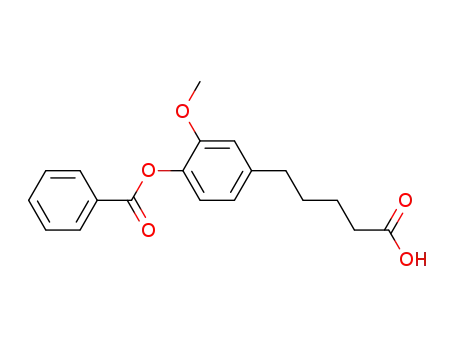 Molecular Structure of 7478-73-1 (5-[4-(benzoyloxy)-3-methoxyphenyl]pentanoic acid)