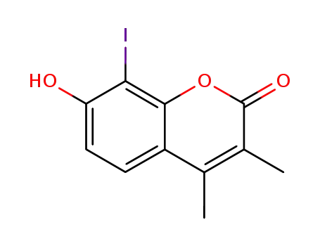 7-hydroxy-8-iodo-3,4-dimethyl-2H-1-benzopyran-2-one