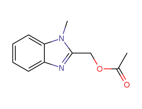 Molecular Structure of 14484-09-4 ((1-methyl-1H-benzo[d]imidazol-2-yl)methyl acetate)