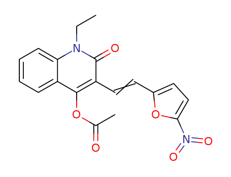 4-(ACETYLOXY)-1-ETHYL-3-(2-(5-NITRO-FURAN-2-YL)VINYL)-2(1H)-QUINOLINO NE