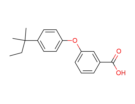 Molecular Structure of 74525-53-4 (3-[4-(2-methylbutan-2-yl)phenoxy]benzoic acid)