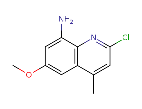 Molecular Structure of 74509-63-0 (2-Chloro-6-Methoxy-4-Methylquinolin-8-aMine)
