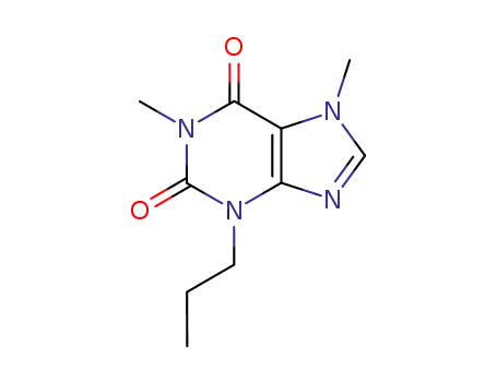 Molecular Structure of 7464-76-8 (1,7-dimethyl-3-propyl-3,7-dihydro-1H-purine-2,6-dione)