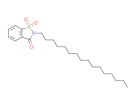 Molecular Structure of 7469-15-0 (2-hexadecyl-1,2-benzothiazol-3(2H)-one 1,1-dioxide)
