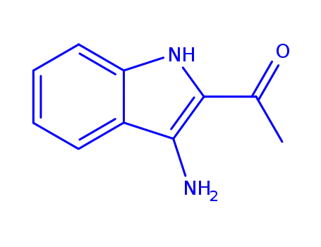 Molecular Structure of 74897-48-6 (Ethanone, 1-(3-amino-1H-indol-2-yl)- (9CI))