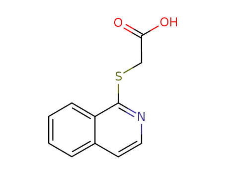 Molecular Structure of 7521-25-7 ((ISOQUINOLIN-1-YLSULFANYL)-ACETIC ACID)