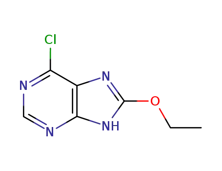Molecular Structure of 7498-25-1 (6-chloro-8-ethoxy-5H-purine)