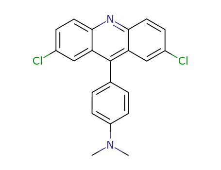 Molecular Structure of 94963-41-4 (4-(2,7-dichloro-acridin-9-yl)-<i>N</i>,<i>N</i>-dimethyl-aniline)